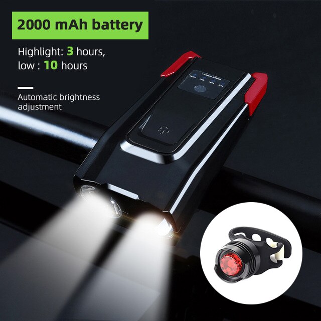 4000 mAh Bicycle Front Light