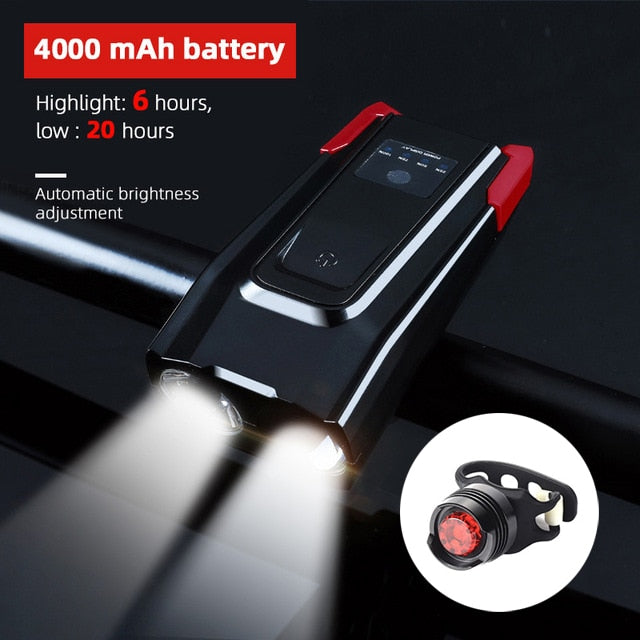 4000 mAh Bicycle Front Light
