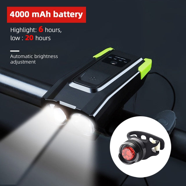 4000 mAh Bicycle Front Light
