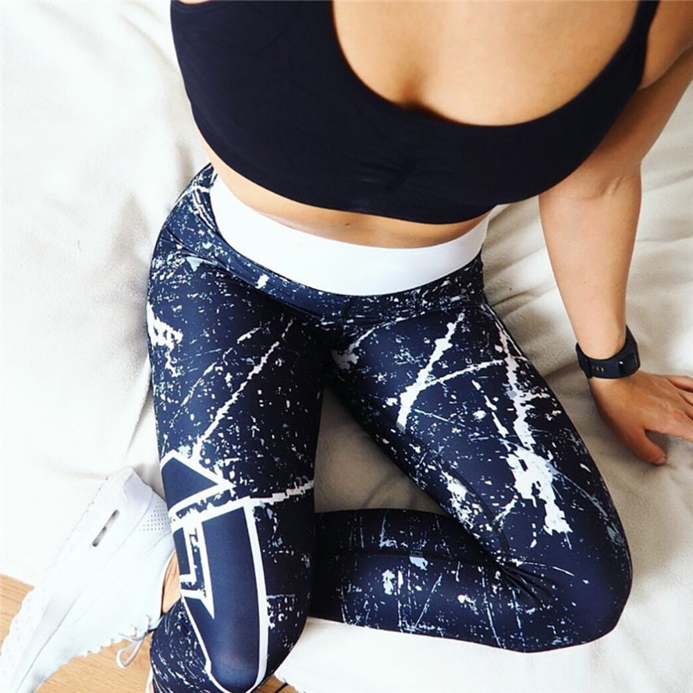 Women's Sport Style High Waist Elastic Leggings