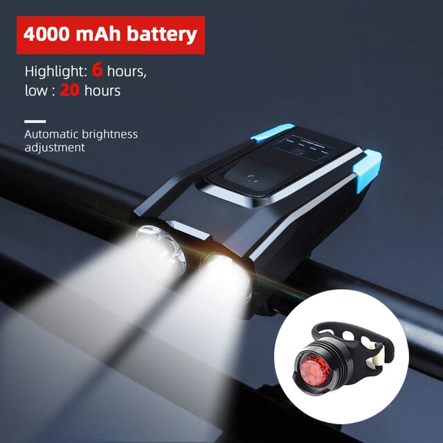 4000 mAh Bicycle Front Light