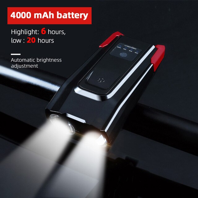 4000 mAh Bicycle Front Light