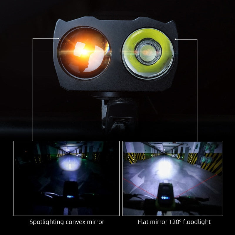 4000 mAh Bicycle Front Light