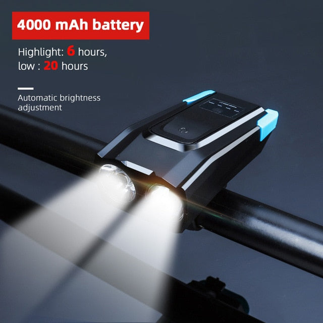 4000 mAh Bicycle Front Light