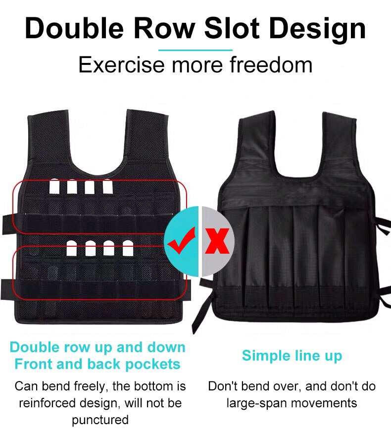 Exercise Training Adjustable Weighted Vest