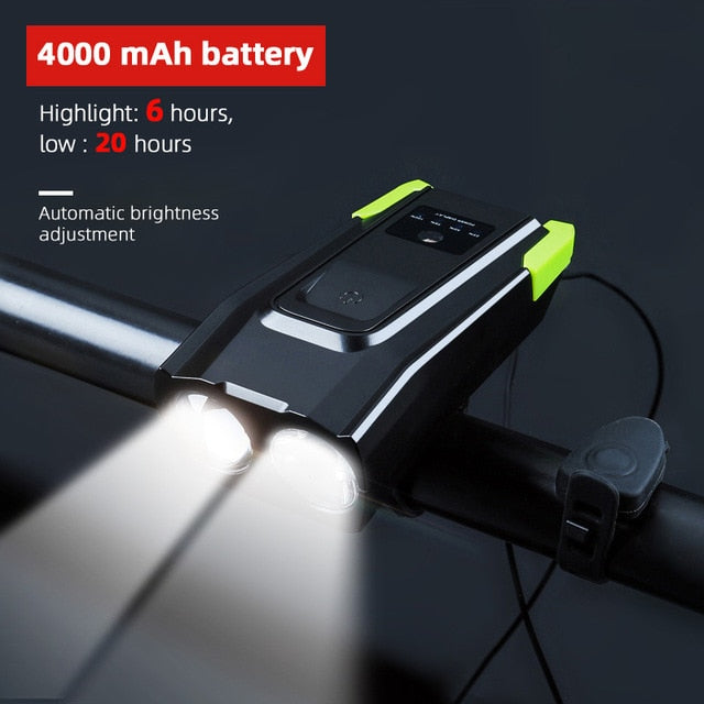 4000 mAh Bicycle Front Light