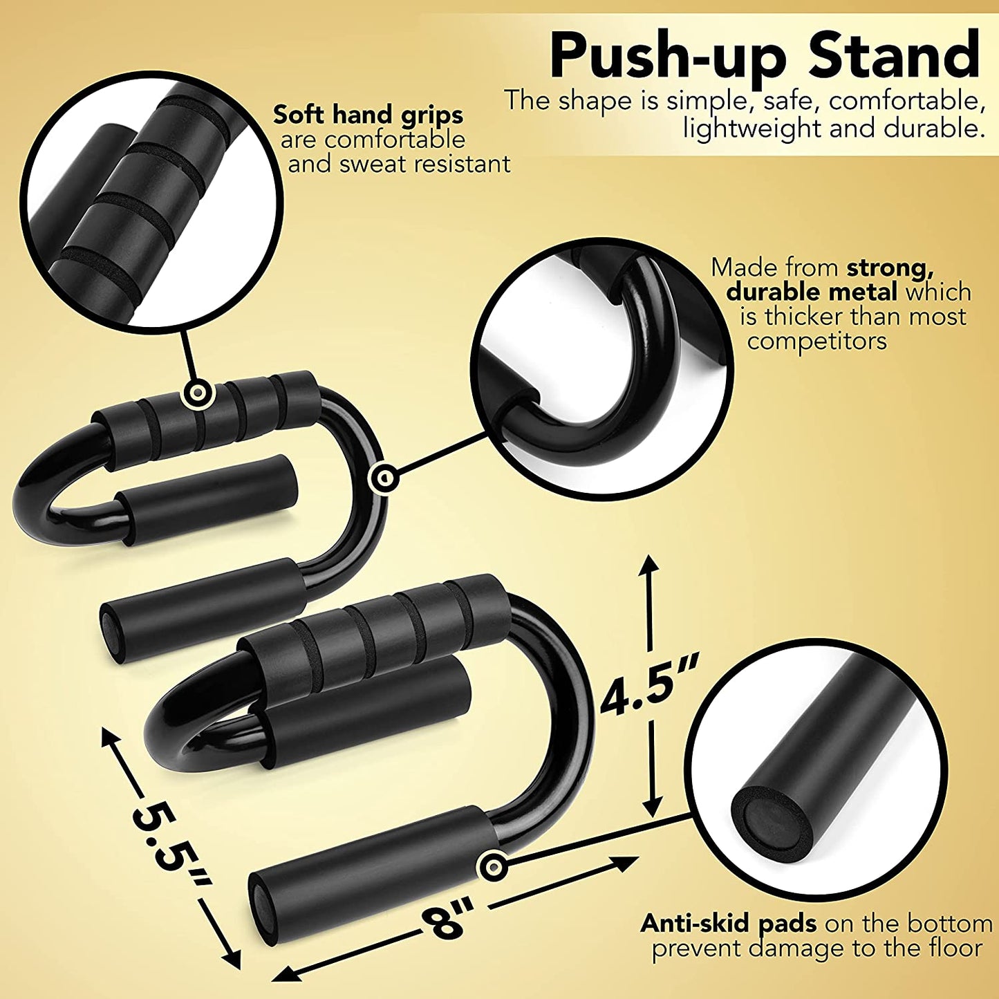Non-Slip Push-Up Bars for Strength Training